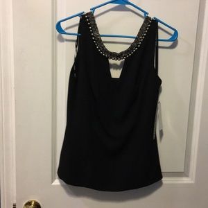 Dressy no sleeve shirt with open back